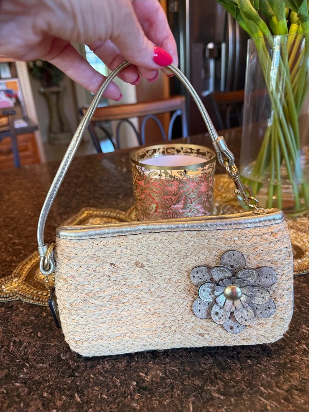 Coach compact wristlet